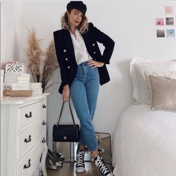 ZARA | NWT SHOULDER PAD DOUBLE BREASTED BLAZER BLOGGERS’S FAVORITE - Picture 4 of 14